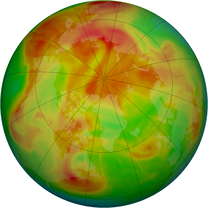 Arctic ozone map for 29 April 2010